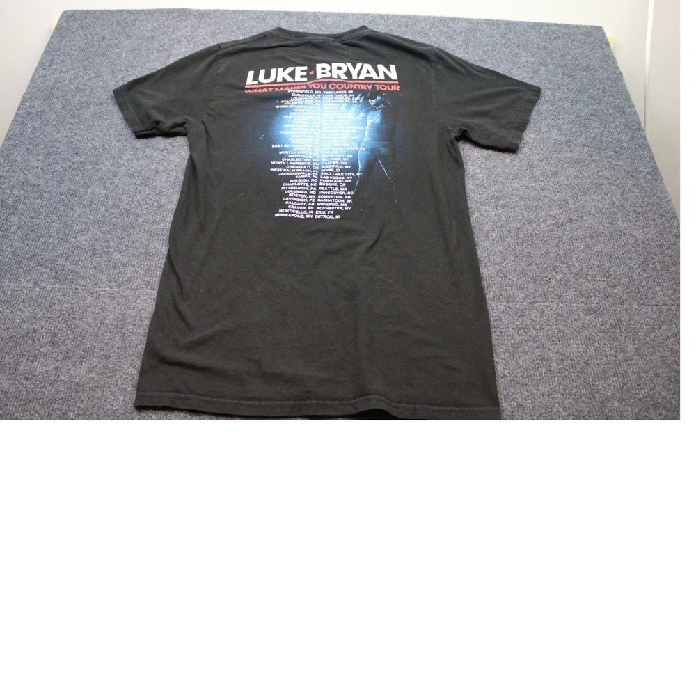 Luke Bryan What Makes You Country Tour Black Graphic T-Shirt Short Sleeve Small - Picture 6 of 7